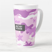 Purple Camouflage Pattern カフェラテマグ (右アングル)
