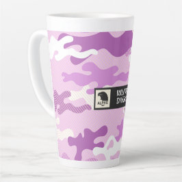 Purple Camouflage Pattern カフェラテマグ