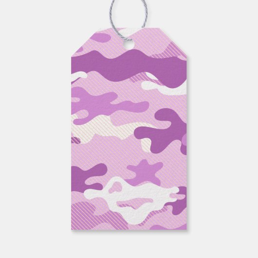 Purple Camouflage Pattern ギフトタグ (裏面)
