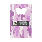 Purple Camouflage Pattern クレジットカード栓抜き (正面)
