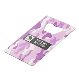 Purple Camouflage Pattern クレジットカード栓抜き