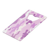Purple Camouflage Pattern クレジットカード栓抜き (裏面アングル)
