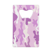 Purple Camouflage Pattern クレジットカード栓抜き (裏面)