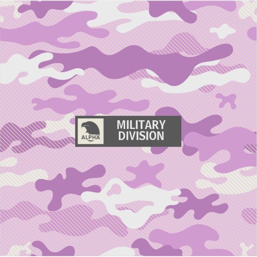 Purple Camouflage Pattern シール (正面)
