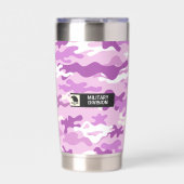 Purple Camouflage Pattern 保温保冷タンブラー (正面)