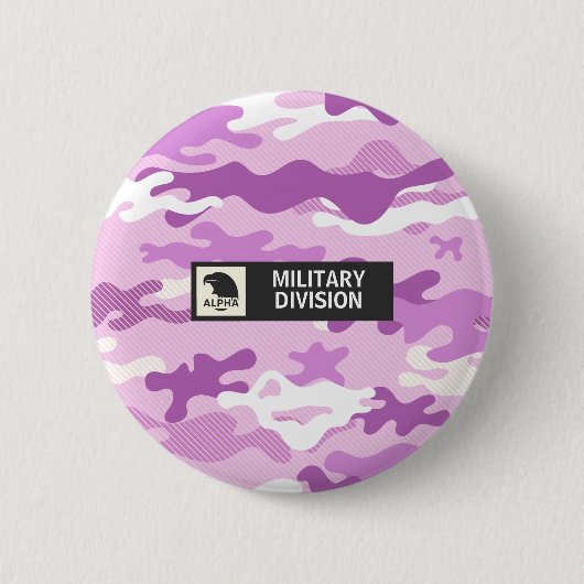 Purple Camouflage Pattern 缶バッジ (正面)