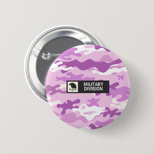 Purple Camouflage Pattern 缶バッジ (正面&裏面)