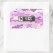 Purple Camouflage Pattern 長方形シール (バッグ)