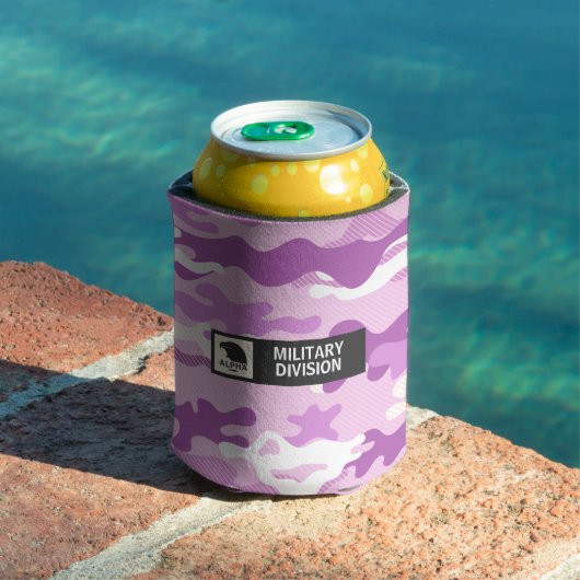 Purple Camouflage Pattern Beverage Insulator 缶クーラー (インサイチュ プール)