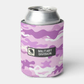 Purple Camouflage Pattern Beverage Insulator 缶クーラー (缶正面)