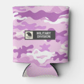 Purple Camouflage Pattern Beverage Insulator 缶クーラー (正面)