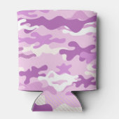 Purple Camouflage Pattern Beverage Insulator 缶クーラー (裏面)