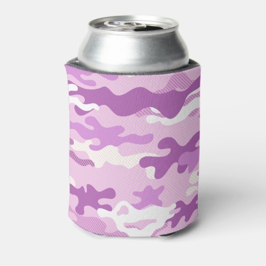 Purple Camouflage Pattern Beverage Insulator 缶クーラー (缶裏面)