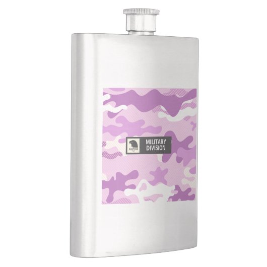 Purple Camouflage Pattern Military  フラスク (右)