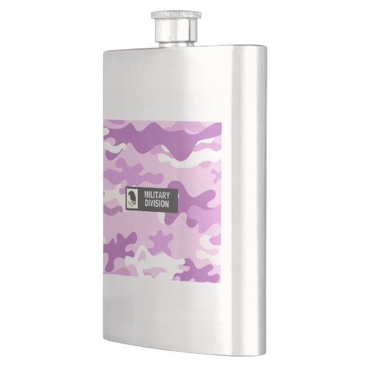 Purple Camouflage Pattern Military  フラスク (左)