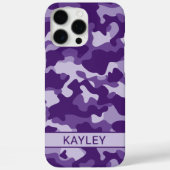 Purple Camouflage Personalized Case-Mate iPhoneケース (裏面)