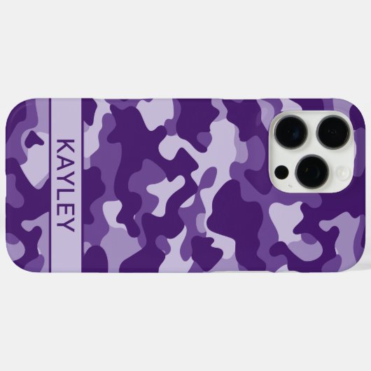 Purple Camouflage Personalized Case-Mate iPhoneケース (裏面 (横))