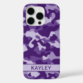 Purple Camouflage Personalized Case-Mate iPhoneケース (裏面)