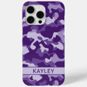 Purple Camouflage Personalized Case-Mate iPhoneケース (裏面)
