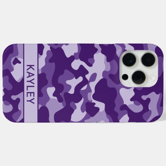 Purple Camouflage Personalized Case-Mate iPhoneケース (裏面 (横))