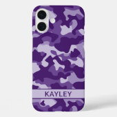 Purple Camouflage Personalized Case-Mate iPhoneケース (裏面)
