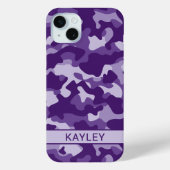 Purple Camouflage Personalized Case-Mate iPhoneケース (裏面)