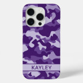 Purple Camouflage Personalized Case-Mate iPhoneケース (裏面)