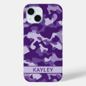 Purple Camouflage Personalized Case-Mate iPhoneケース (裏面)
