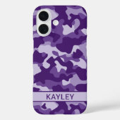 Purple Camouflage Personalized Case-Mate iPhoneケース (裏面)