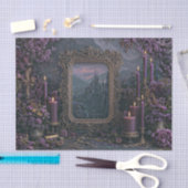 Purple Candle Ornate Gold Mirror Fantasy Castle 薄葉紙 (クラフト)