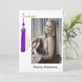 Purple Cap Graduation Photo  案内状 (スタンド正面)