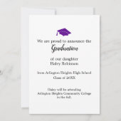 Purple Cap Graduation Photo  案内状 (裏面)