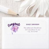 Purple Cap Modern Return Address Labels ラベル (インサイチュ)