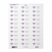 Purple Cap Modern Return Address Labels ラベル (フルシート)
