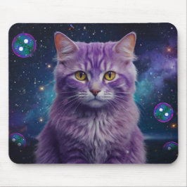 Purple Cat Mouse Pad – Perfect Gift for Cat Lovers マウスパッド