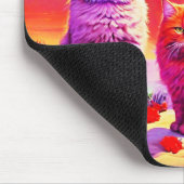Purple Cat Mouse Pad – Perfect Gift for Cat Lovers マウスパッド (コーナー)