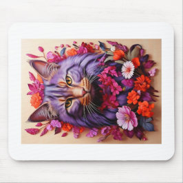 Purple Cat Mouse Pad – Perfect Gift for Cat Lovers マウスパッド