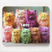 Purple Cat Mouse Pad – Perfect Gift for Cat Lovers マウスパッド (正面)