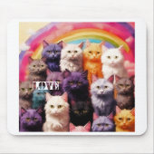 Purple Cat Mouse Pad – Perfect Gift for Cat Lovers マウスパッド (正面)