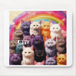 Purple Cat Mouse Pad – Perfect Gift for Cat Lovers マウスパッド