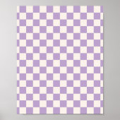 Purple Check, Checkerboard Pattern, Checkered ポスター (正面)