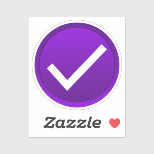 Purple Check Mark シール (シート)