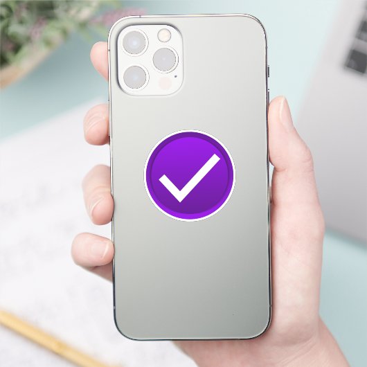 Purple Check Mark シール (スマートフォン)