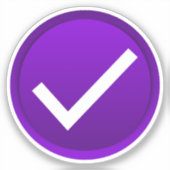 Purple Check Mark シール (正面)