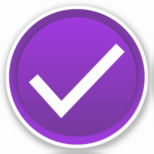Purple Check Mark シール (正面)