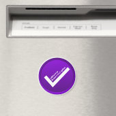 Purple Check Mark Symbol マグネット (インサイチュ (食洗機))