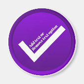 Purple Check Mark Symbol マグネット (正面)