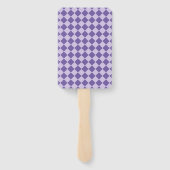 Purple Checker Diamond Pattern ハンドファン (裏面)