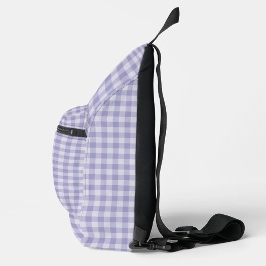 Purple Checkerboard Pattern スリングバッグ (右)