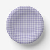Purple Checkerboard Pattern ペーパーボウル (正面)